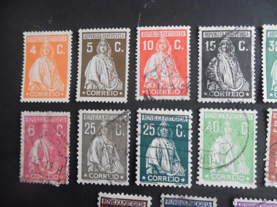Selos Portugal - Lote de CERES novos e usados c/ bons valores filatélicos