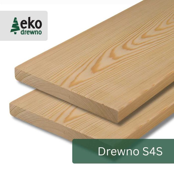 Drewno S4S deska strugana, wykończeniowa, konstrukcyjna, drewno suche, kanty zaokrąglone. EKODREWNO Wrocław