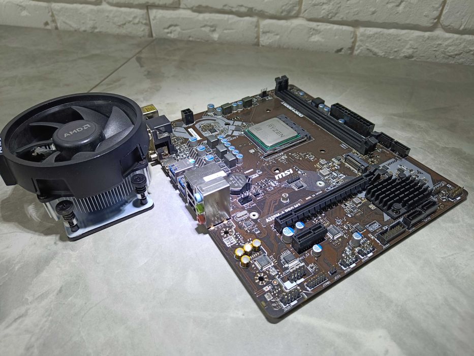 Ігровий комплект AMD MSI A320M-A PRO + RYZEN 5 2600 6 ядер 3.9Gz sAM4