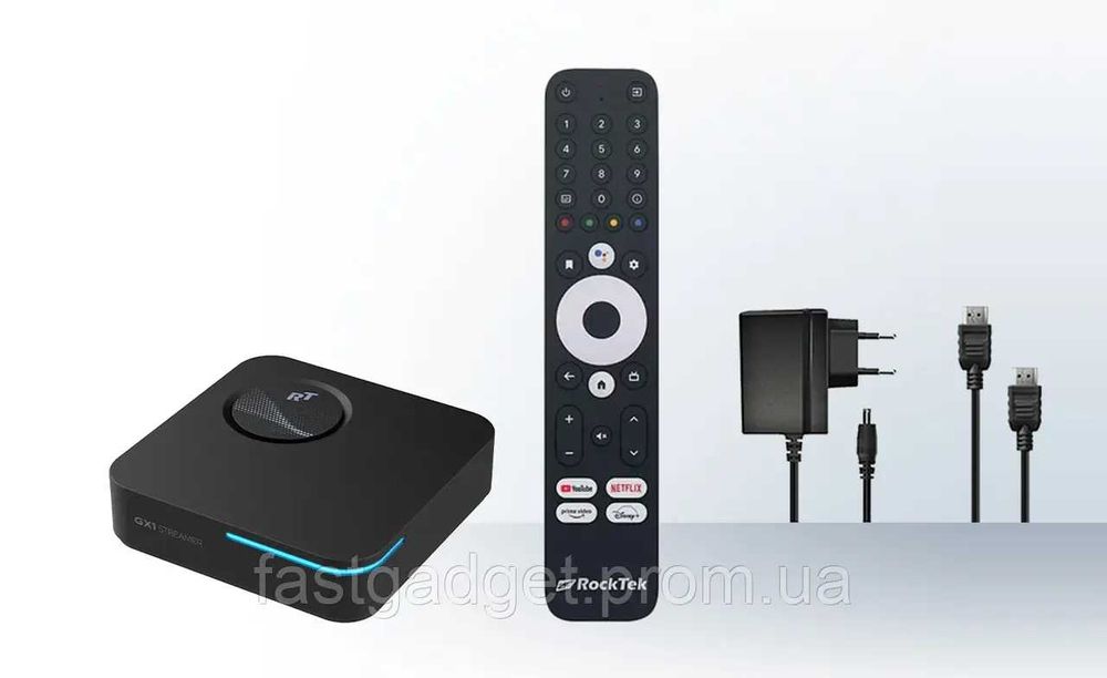 Smart TV box RockTek GX1 4/32 ГБ СМАРТ ТВ приставка