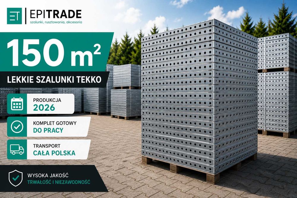 Szalunek 151 m2 lekkie szalunki typ TEKKO pionbox