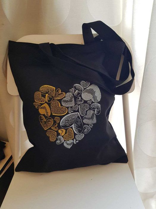 Torba shopper z haftem