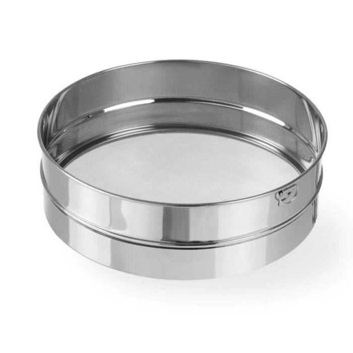 Sito cukiernicze gęste do przesiewania cukru pudru śr. 247mm stalowe