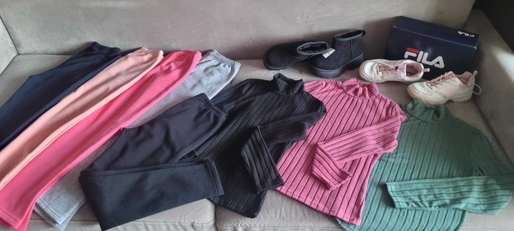 MEGA PAKA UBRAŃ 152/158 Ubrania dla dziewczynki ponad 40 szt.