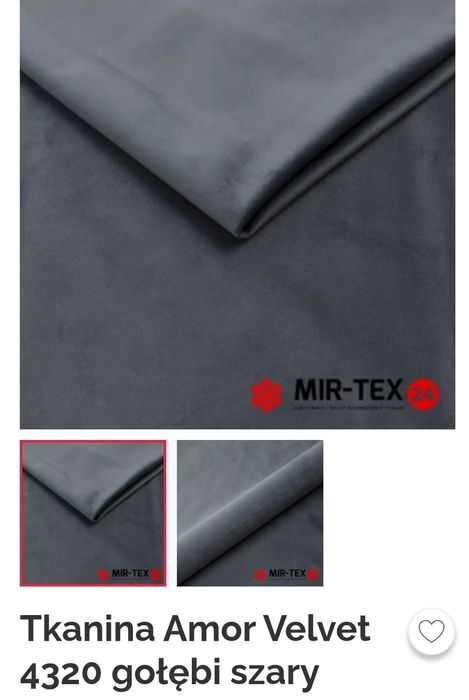 Werslaka od ręki szara tkanina plamoodporna wysyłka natychmiast