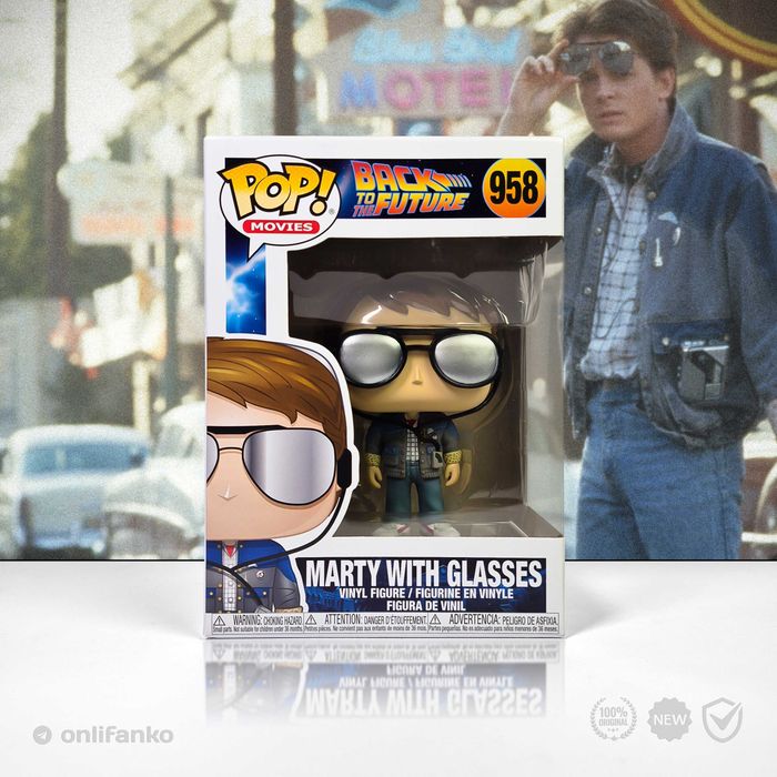 Funko POP! Marty with Glasses 958 Back to the Future + [протектор]