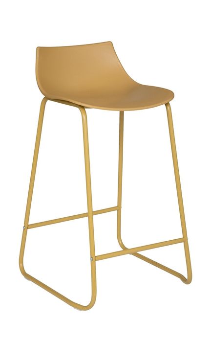 Cadeira de bar amarelo torrado