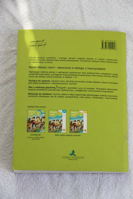 Miedzy Nami Jezyk Polski 4 zeszyt ćwiczeń wersja A