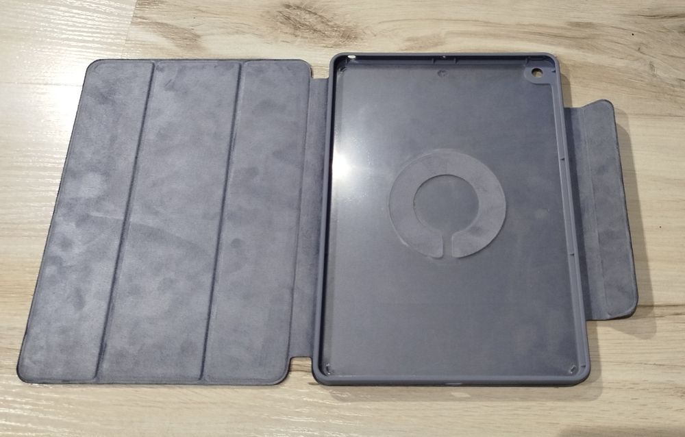 Szaro-niebieskie etui magnetyczne do tabletu 10,2” (iPad 7 / 8 / 9 gen