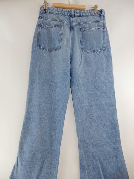 Spodnie dzowny jeansowe dżinsy niebieskie cekiny vintage 152 158