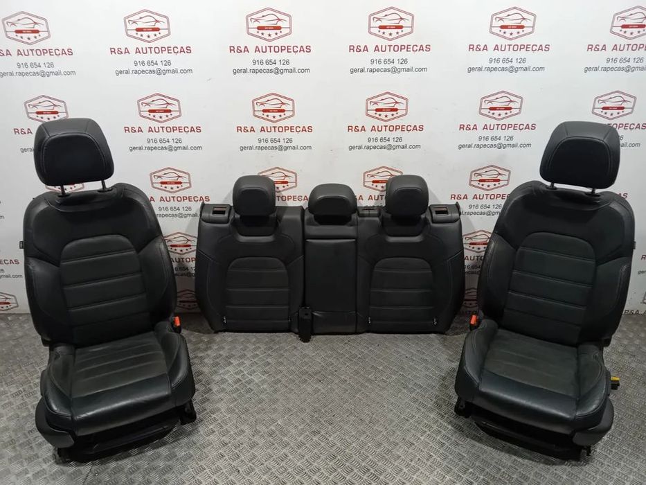 Conjunto de Bancos Citroën Ds5 Elétricos Pele e Alcântara Original