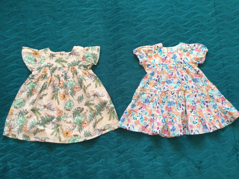 6-12 м. George. Primark. Літні Сукні з квітковим принтом. 100% бавовна