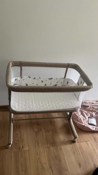 Lionelo Aurora Beige Cappuccino — Łóżeczko dostawne 3w1