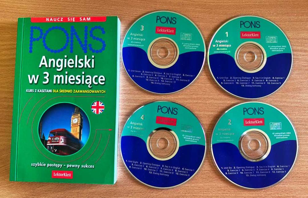 Angielski w 3 miesiące dla średnio zaawansowanych + CD • Pons