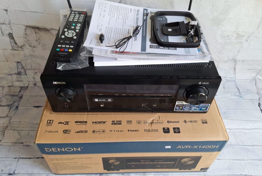 7.2 Denon AVR-X1400 Wi-Fi BT Heos Airplay 4k60p Net Radio  Hi-res