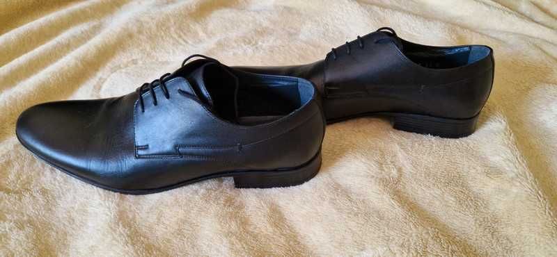 Buty Giacomo Conti czarne pantofle rozmiar 44 45 "nowe"