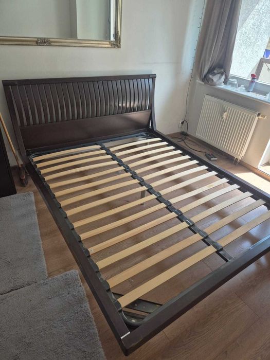 Łóżko drewniane 160 cm ze stelażem
