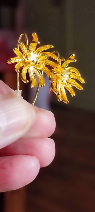 Kolczyki. "Chryzantemy"