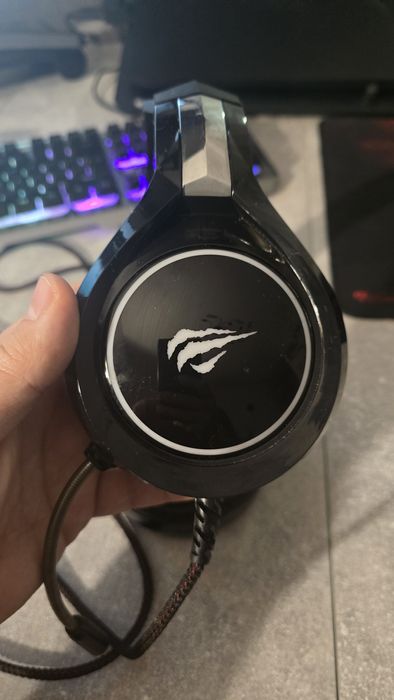 Słuchawki multimedialne RGB, mikrofon