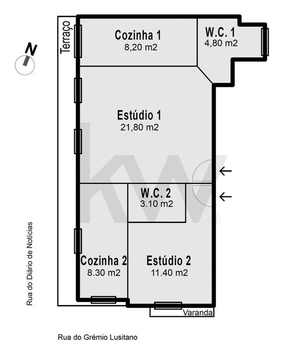 Um apartamento no coração de Lisboa. Dois espaços bonitos e independen