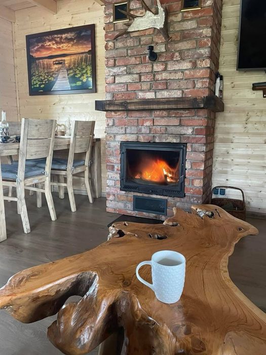 Domek nad jeziorem  z jacuzzi, sauną, plac zabaw
