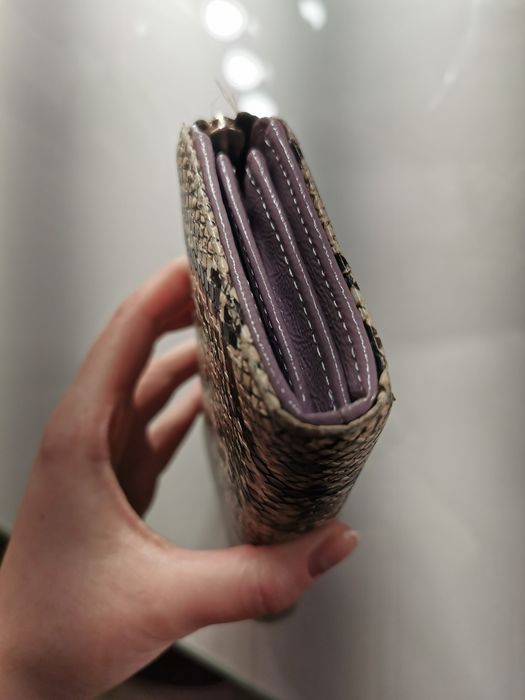 Portfel Tous duży print węża czarny brązowy vintage