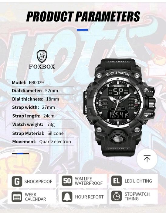 Super zegarek sportowy wodoszczelny tanio