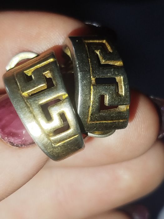 Стильные серьги «Versace» из медицинского золота (Xuping)