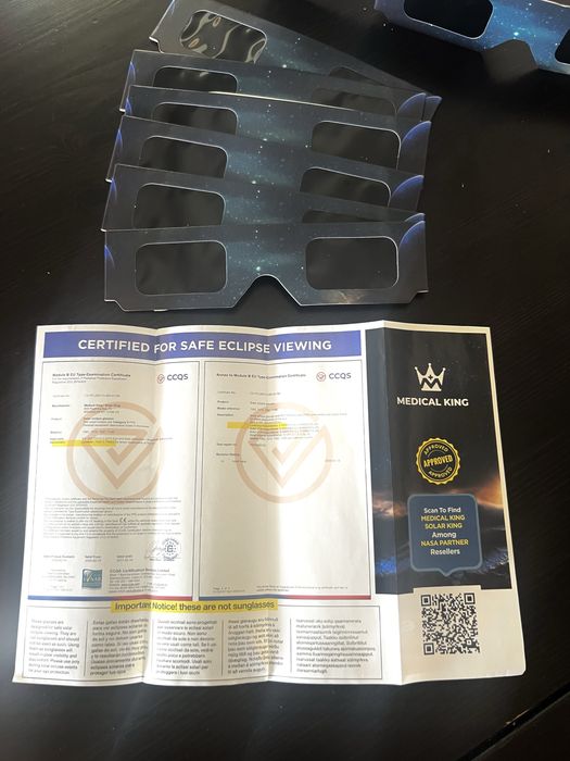 Óculos para Eclipse Solar | Certificados ISO e CE