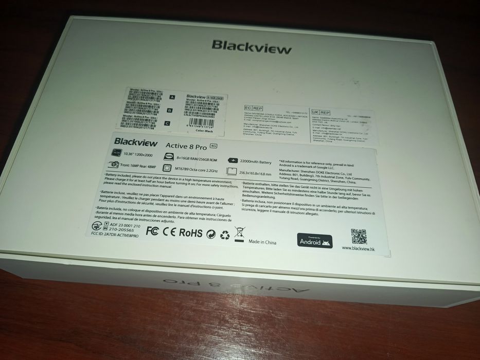 Планшет Blackview Active 8 Pro (8+256Gb, АКБ 22000 мАг) Black