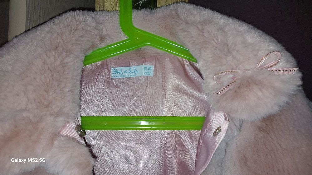 Różowe dziewczęce futerko Abel & Lula rozmiar 140