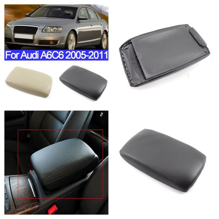 Tampa AUDI apoio braço consola A4 B6/B7, A3 8P, A6/A6L Tecido, Pele