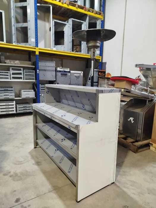 Bancada com Apoio de Balcão em Inox - NOVA