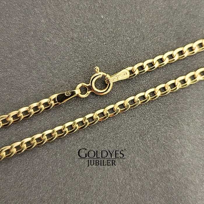 złoty łańcuszek pancerka próby złota 585