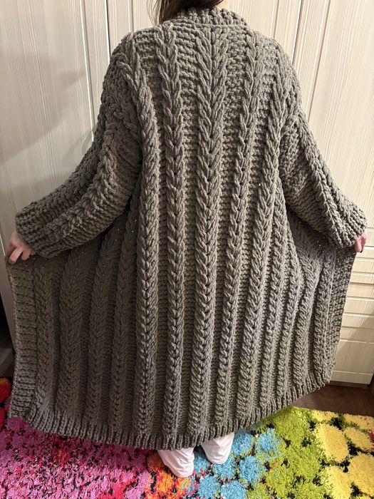 Максі кардиган handmade з Alize Puffy