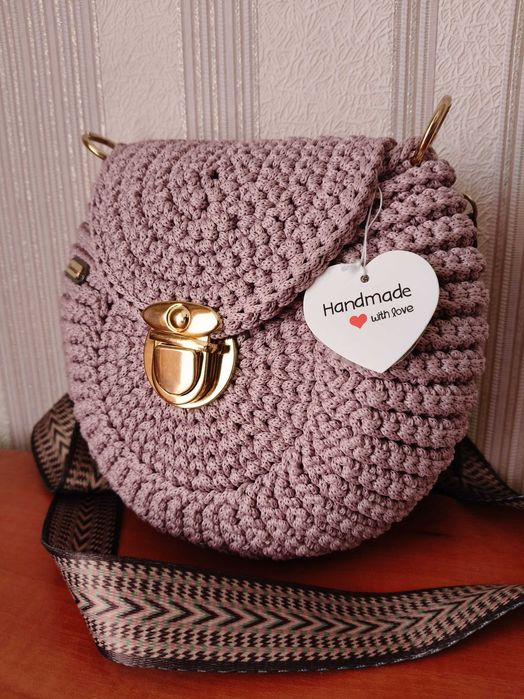 Torebka Oreo, ręcznie wykonana na szydełku, Handmade