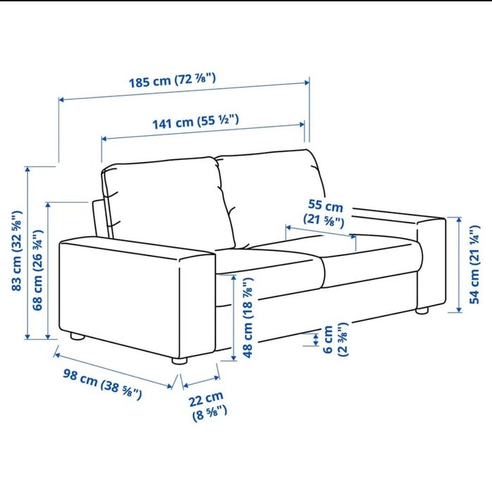 Sofá VIMLE dois lugares Ikea