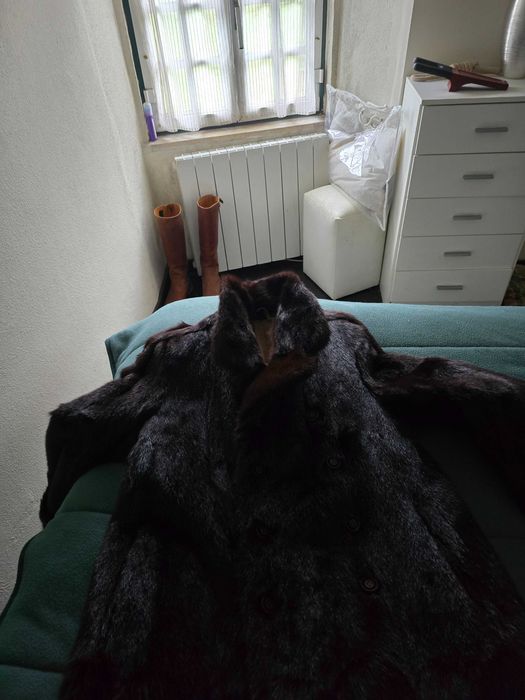 Sobretudo de vison para homem