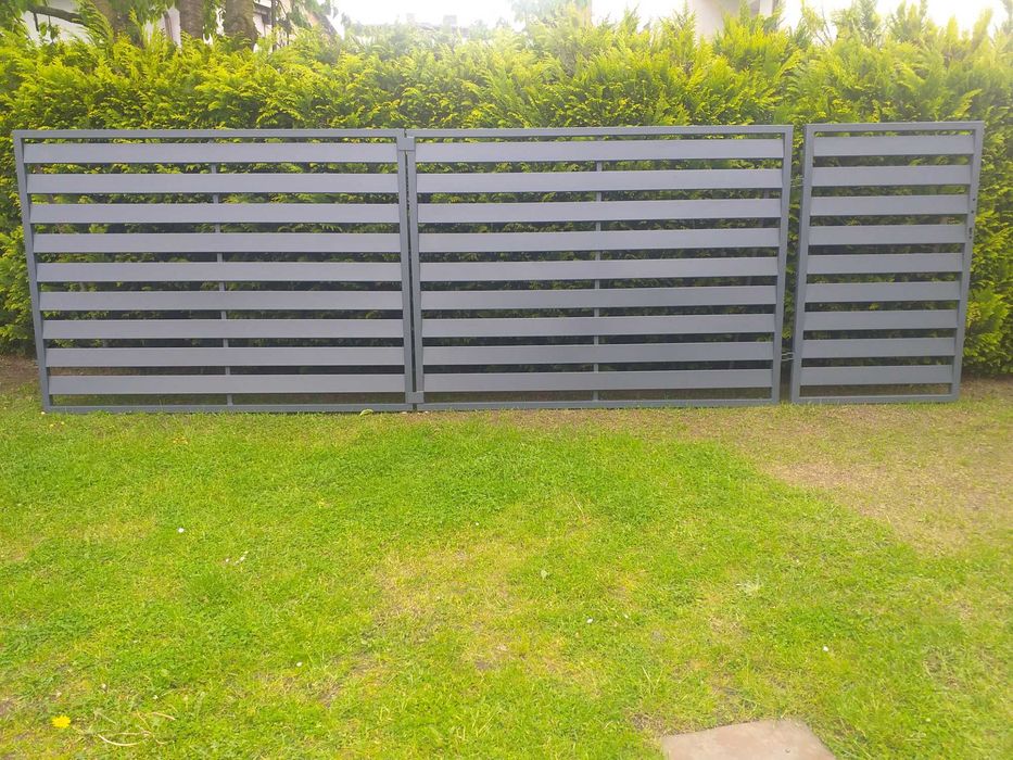 Nowa brama wjazdowa dwuskrzydłowa antracyt