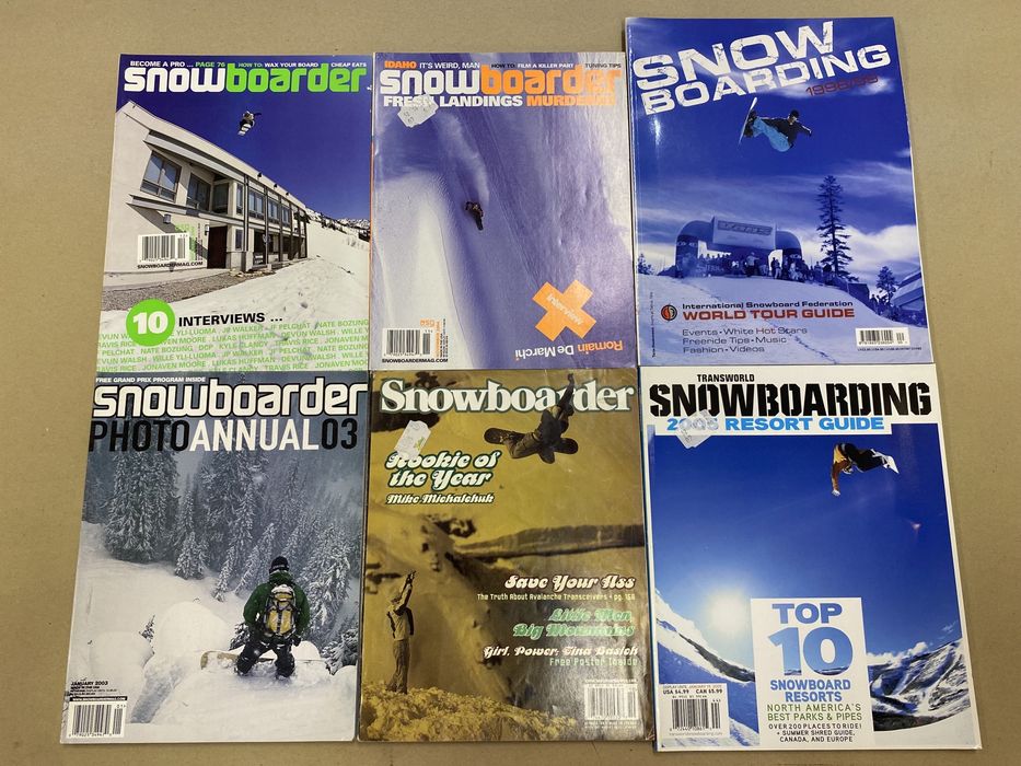 12 revistas de snowboard final anos 90 inicio 2000