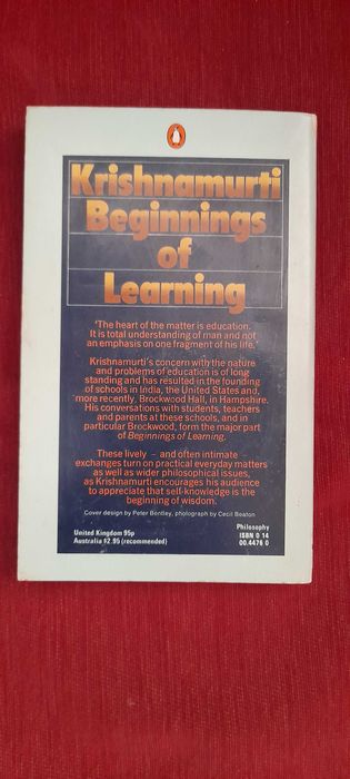 Krishnamurti, Begginings of learning Penguin