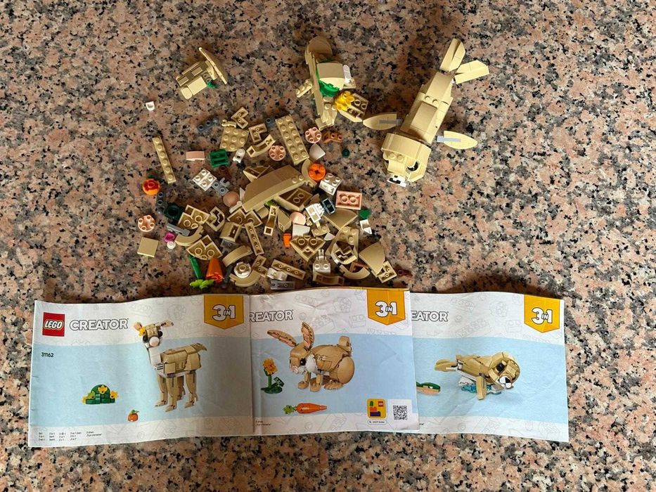 LEGO Creator 3em1 — 2 coelhos 31162 + 31133 — 15 €