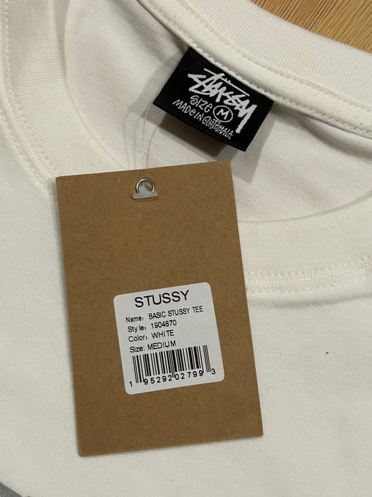 Koszulka stussy biała z nadrukiem
