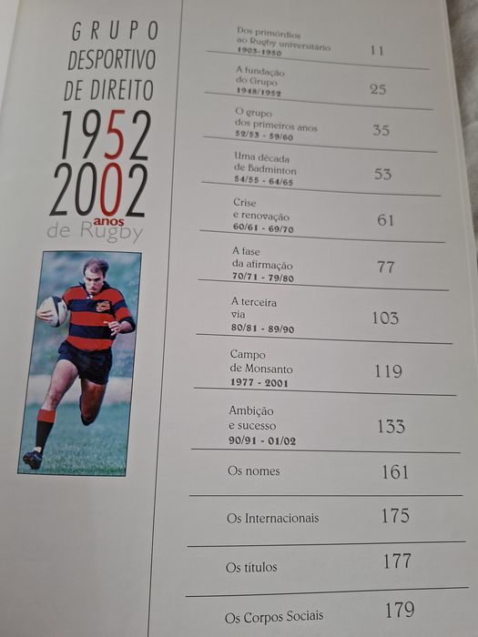 Grande livro album história do Grupo Desportivo de Direito rugby