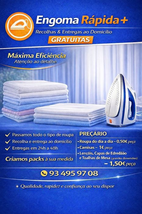 Serviço de Passar a Ferro Experiente e de Confiança