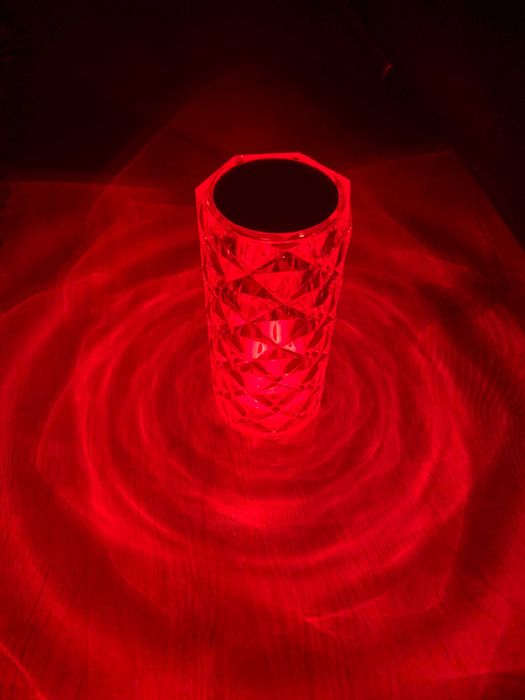 Lampka Kryształowa Róża LED Lampa Diamentowa Nocna Dotykowa + Pilot