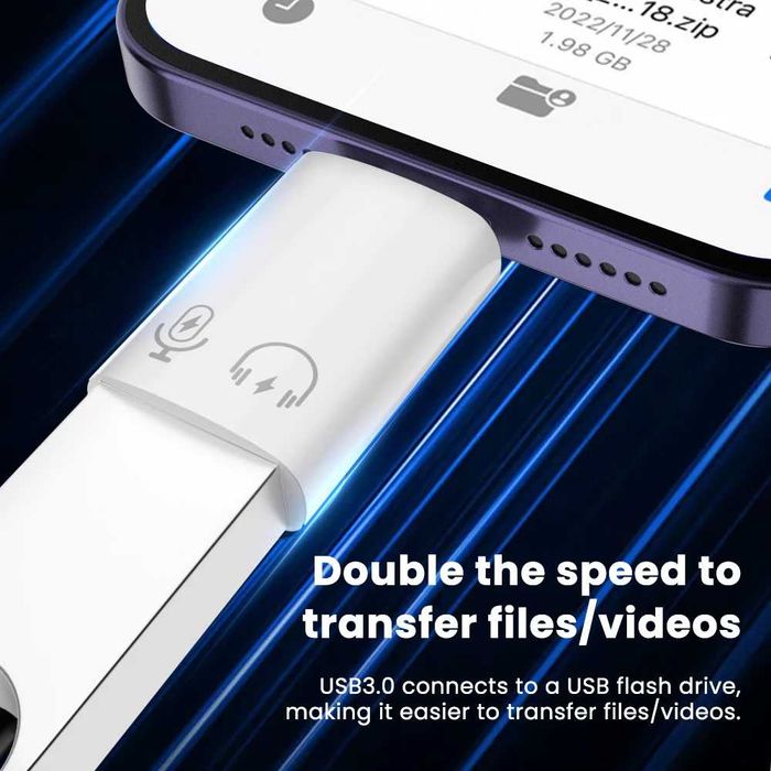 Перехідник Адаптер OTG USB 3.0 Lightning Apple Переходник Лайтинг