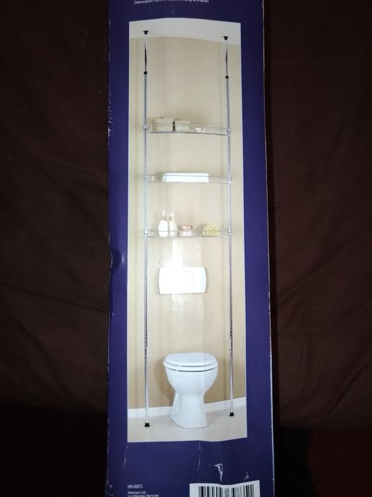 Estante telescópica ajustável WC