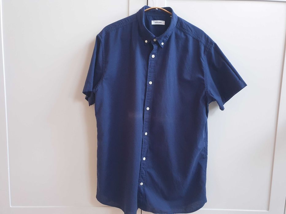 Granatowa koszula męska Jack & Jones XL L
