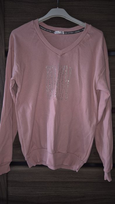Latynka bluzka prążek roz M/L cyrkonie